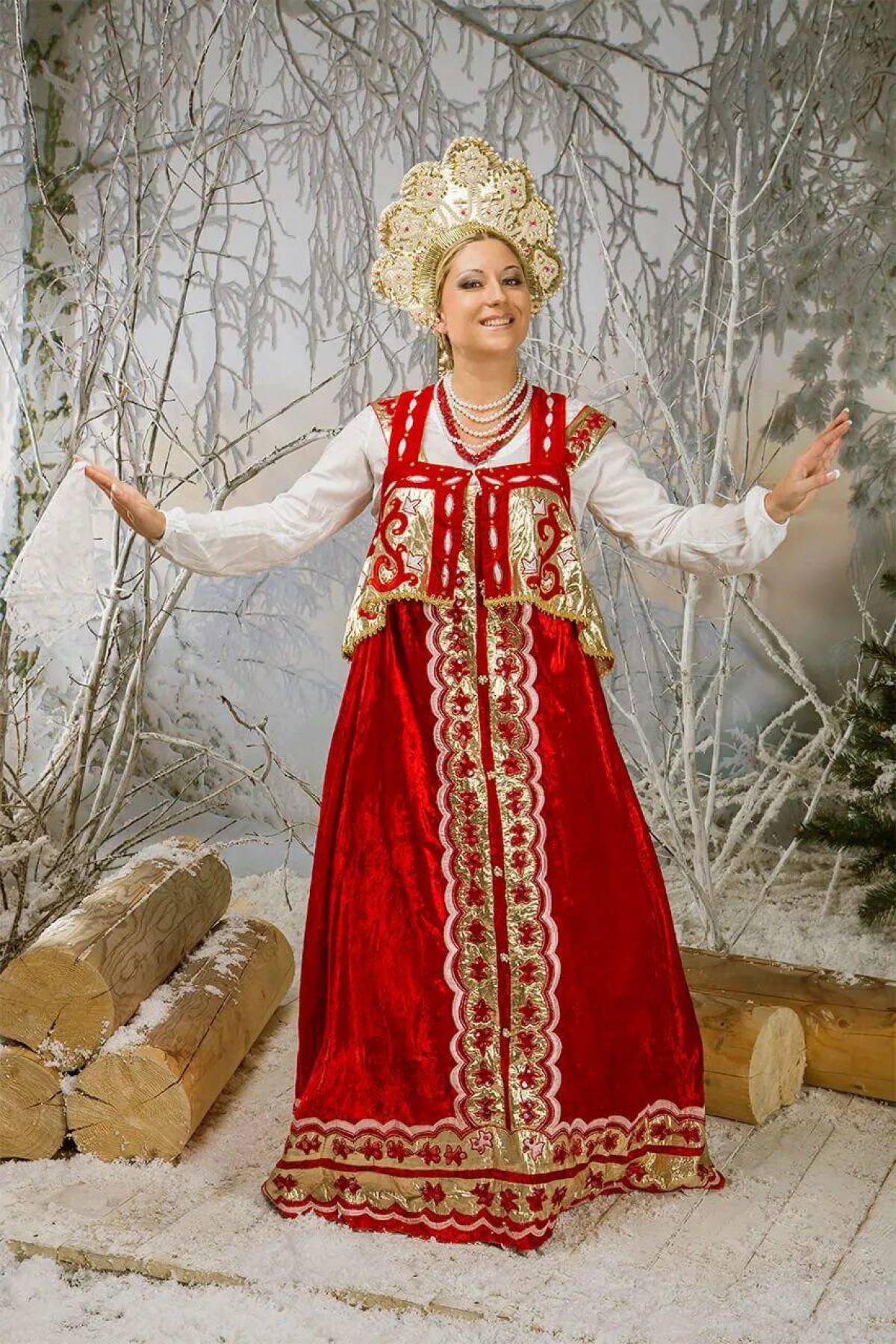 Girls in Slavic costumes in Foshan